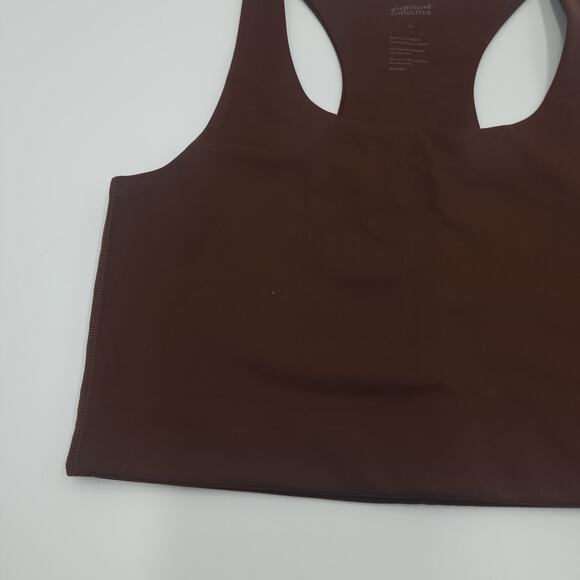 Girlfriend Collective Paloma Racerback Bra in Earth Size Medium - Picture 3 of 6